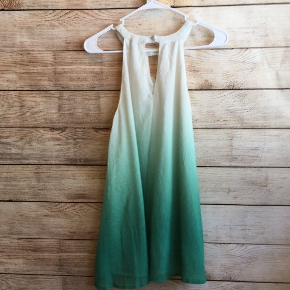 HAYDEN LA CREAM AND GREEN MINI DRESS - Picture 5 of 6